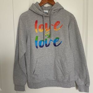 Love is Love Gray Hoodie‎ Medium